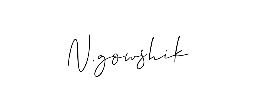 It looks lik you need a new signature style for name N.gowshik. Design unique handwritten (Allison_Script) signature with our free signature maker in just a few clicks. N.gowshik signature style 2 images and pictures png