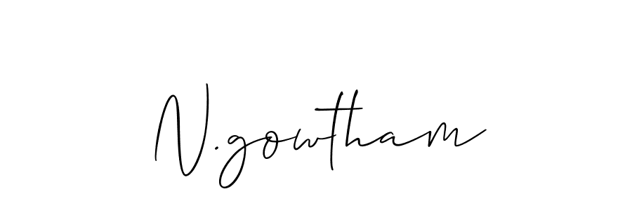 Make a beautiful signature design for name N.gowtham. Use this online signature maker to create a handwritten signature for free. N.gowtham signature style 2 images and pictures png