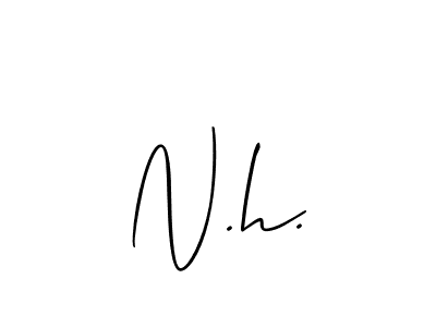 Design your own signature with our free online signature maker. With this signature software, you can create a handwritten (Allison_Script) signature for name N.h.. N.h. signature style 2 images and pictures png