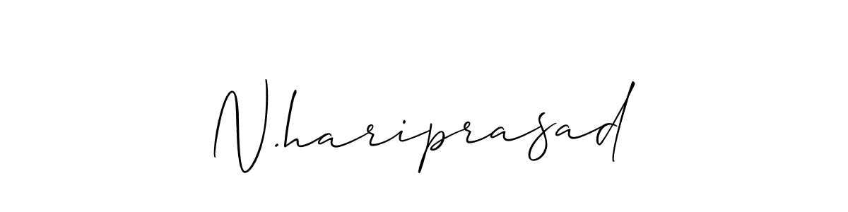 Also You can easily find your signature by using the search form. We will create N.hariprasad name handwritten signature images for you free of cost using Allison_Script sign style. N.hariprasad signature style 2 images and pictures png