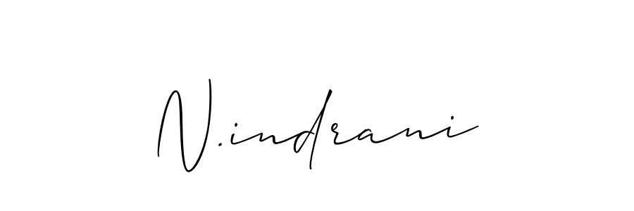 Make a beautiful signature design for name N.indrani. With this signature (Allison_Script) style, you can create a handwritten signature for free. N.indrani signature style 2 images and pictures png