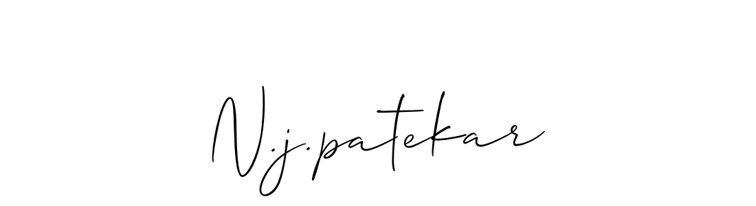 Design your own signature with our free online signature maker. With this signature software, you can create a handwritten (Allison_Script) signature for name N.j.patekar. N.j.patekar signature style 2 images and pictures png