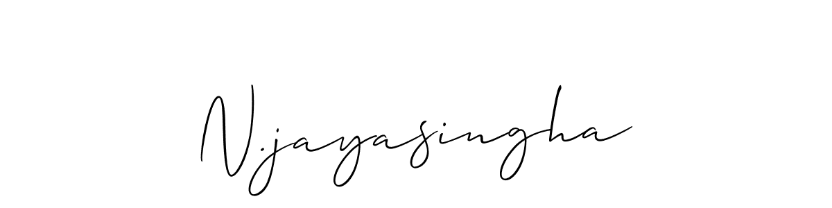 The best way (Allison_Script) to make a short signature is to pick only two or three words in your name. The name N.jayasingha include a total of six letters. For converting this name. N.jayasingha signature style 2 images and pictures png