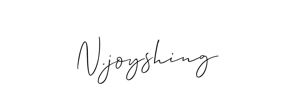Also we have N.joyshing name is the best signature style. Create professional handwritten signature collection using Allison_Script autograph style. N.joyshing signature style 2 images and pictures png