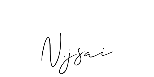 Allison_Script is a professional signature style that is perfect for those who want to add a touch of class to their signature. It is also a great choice for those who want to make their signature more unique. Get N.jsai name to fancy signature for free. N.jsai signature style 2 images and pictures png