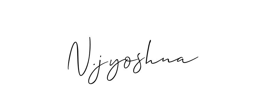 How to make N.jyoshna name signature. Use Allison_Script style for creating short signs online. This is the latest handwritten sign. N.jyoshna signature style 2 images and pictures png