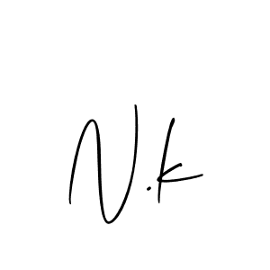 This is the best signature style for the N.k name. Also you like these signature font (Allison_Script). Mix name signature. N.k signature style 2 images and pictures png