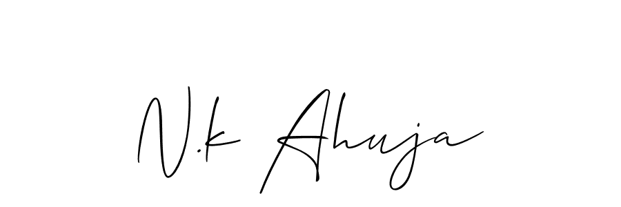 You can use this online signature creator to create a handwritten signature for the name N.k Ahuja. This is the best online autograph maker. N.k Ahuja signature style 2 images and pictures png