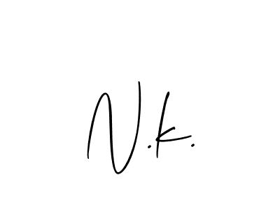 Also You can easily find your signature by using the search form. We will create N.k. name handwritten signature images for you free of cost using Allison_Script sign style. N.k. signature style 2 images and pictures png