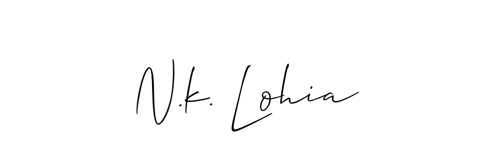 Best and Professional Signature Style for N.k. Lohia. Allison_Script Best Signature Style Collection. N.k. Lohia signature style 2 images and pictures png