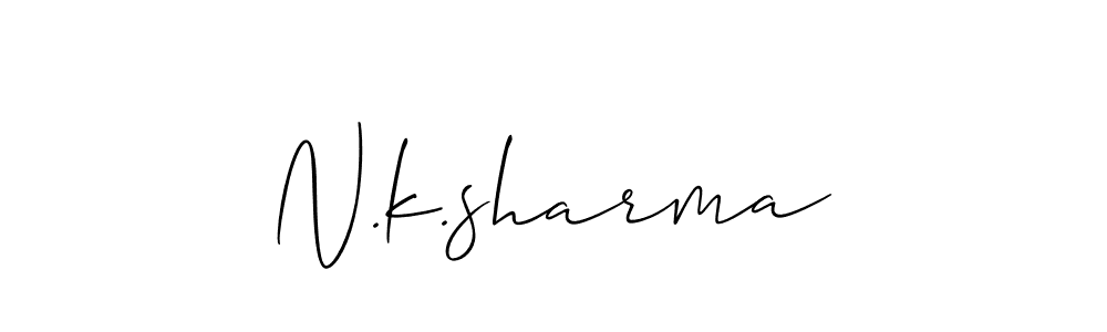 Make a beautiful signature design for name N.k.sharma. Use this online signature maker to create a handwritten signature for free. N.k.sharma signature style 2 images and pictures png