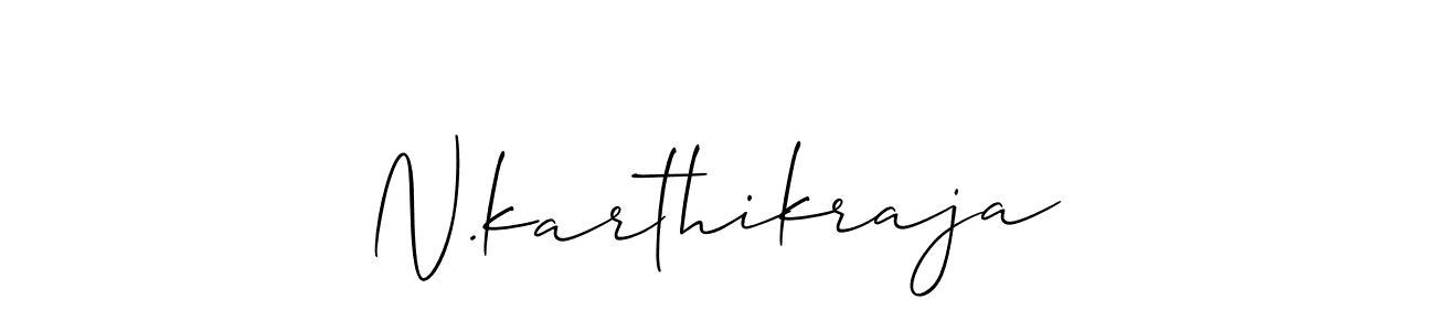 Design your own signature with our free online signature maker. With this signature software, you can create a handwritten (Allison_Script) signature for name N.karthikraja. N.karthikraja signature style 2 images and pictures png