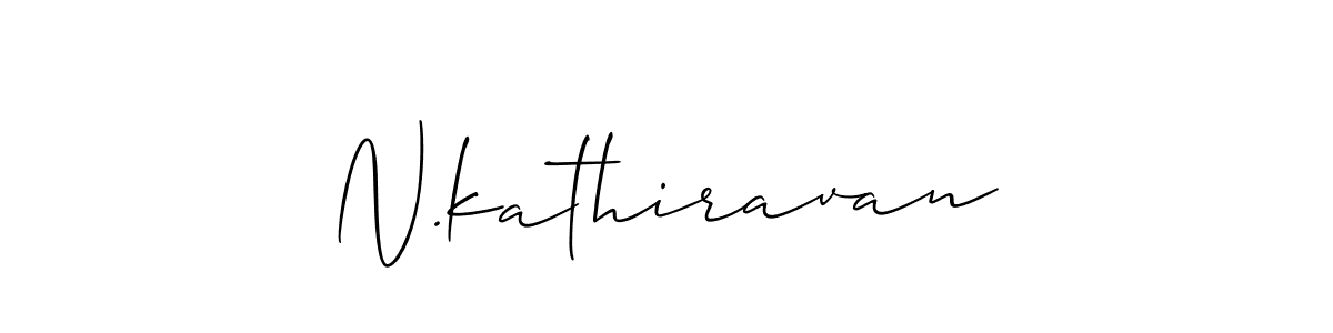 The best way (Allison_Script) to make a short signature is to pick only two or three words in your name. The name N.kathiravan include a total of six letters. For converting this name. N.kathiravan signature style 2 images and pictures png