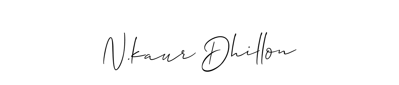 Also we have N.kaur Dhillon name is the best signature style. Create professional handwritten signature collection using Allison_Script autograph style. N.kaur Dhillon signature style 2 images and pictures png