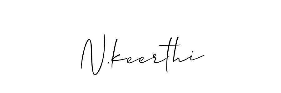 Create a beautiful signature design for name N.keerthi. With this signature (Allison_Script) fonts, you can make a handwritten signature for free. N.keerthi signature style 2 images and pictures png