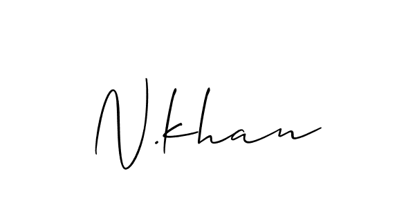 Make a beautiful signature design for name N.khan. Use this online signature maker to create a handwritten signature for free. N.khan signature style 2 images and pictures png