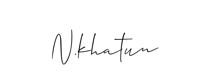 How to make N.khatun name signature. Use Allison_Script style for creating short signs online. This is the latest handwritten sign. N.khatun signature style 2 images and pictures png