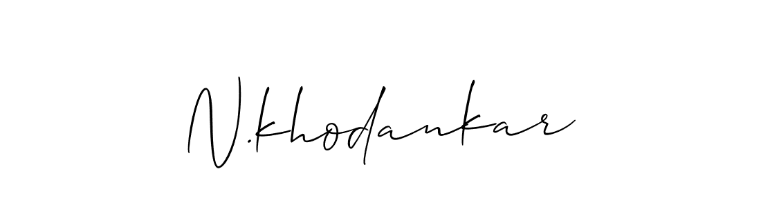 Also we have N.khodankar name is the best signature style. Create professional handwritten signature collection using Allison_Script autograph style. N.khodankar signature style 2 images and pictures png