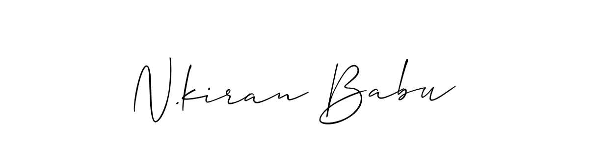 Design your own signature with our free online signature maker. With this signature software, you can create a handwritten (Allison_Script) signature for name N.kiran Babu. N.kiran Babu signature style 2 images and pictures png