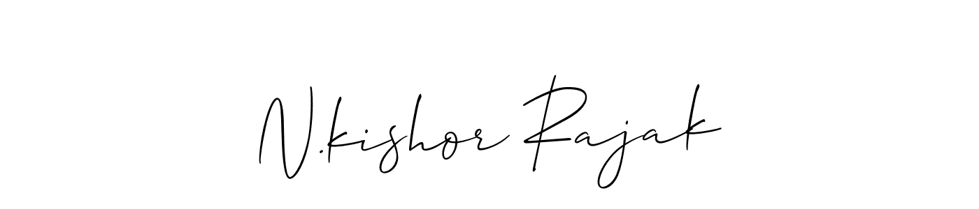 How to make N.kishor Rajak signature? Allison_Script is a professional autograph style. Create handwritten signature for N.kishor Rajak name. N.kishor Rajak signature style 2 images and pictures png