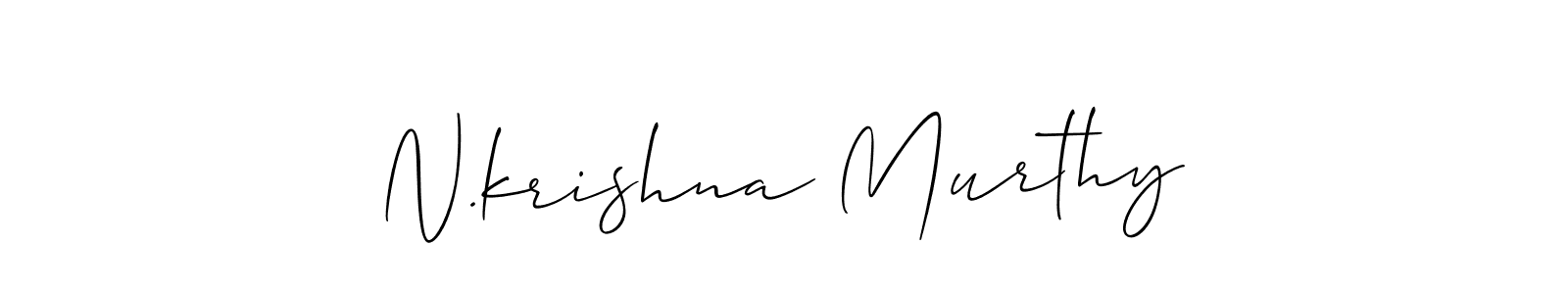 Also You can easily find your signature by using the search form. We will create N.krishna Murthy name handwritten signature images for you free of cost using Allison_Script sign style. N.krishna Murthy signature style 2 images and pictures png