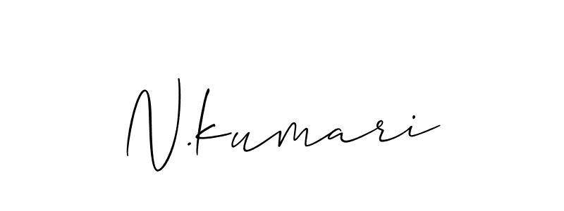 You should practise on your own different ways (Allison_Script) to write your name (N.kumari) in signature. don't let someone else do it for you. N.kumari signature style 2 images and pictures png