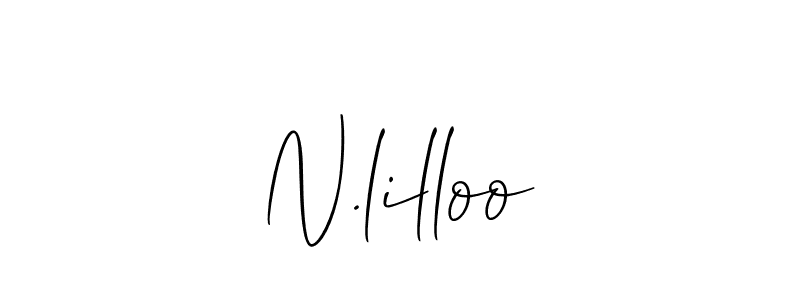 How to make N.lilloo name signature. Use Allison_Script style for creating short signs online. This is the latest handwritten sign. N.lilloo signature style 2 images and pictures png