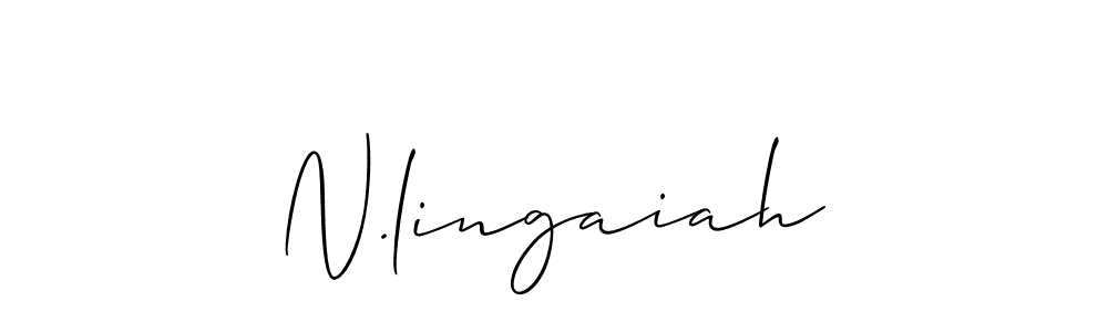 Also we have N.lingaiah name is the best signature style. Create professional handwritten signature collection using Allison_Script autograph style. N.lingaiah signature style 2 images and pictures png