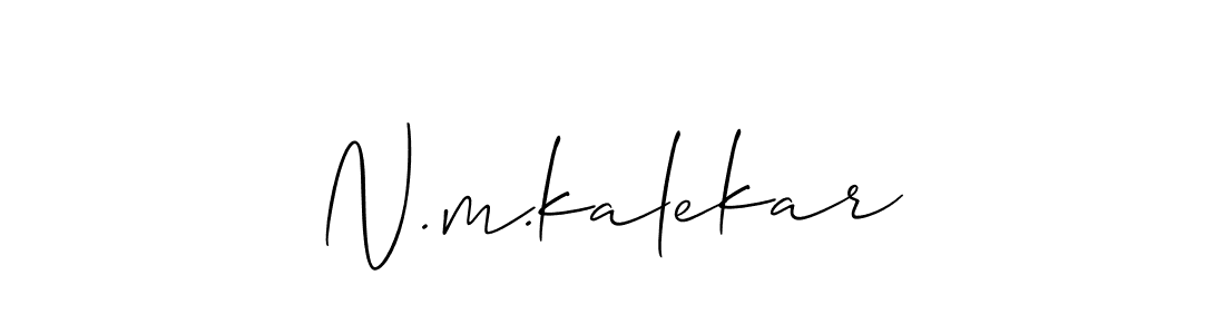 Also we have N.m.kalekar name is the best signature style. Create professional handwritten signature collection using Allison_Script autograph style. N.m.kalekar signature style 2 images and pictures png