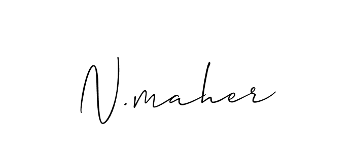 Make a short N.maher signature style. Manage your documents anywhere anytime using Allison_Script. Create and add eSignatures, submit forms, share and send files easily. N.maher signature style 2 images and pictures png