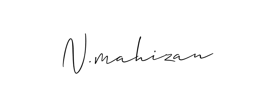 if you are searching for the best signature style for your name N.mahizan. so please give up your signature search. here we have designed multiple signature styles  using Allison_Script. N.mahizan signature style 2 images and pictures png