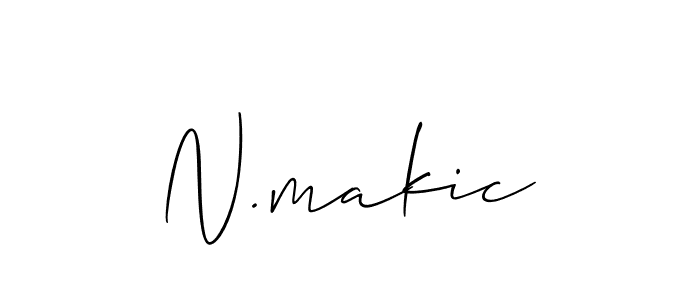 Allison_Script is a professional signature style that is perfect for those who want to add a touch of class to their signature. It is also a great choice for those who want to make their signature more unique. Get N.makic name to fancy signature for free. N.makic signature style 2 images and pictures png