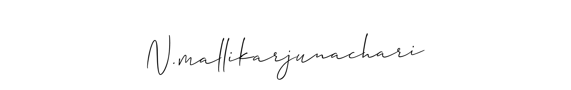 How to make N.mallikarjunachari name signature. Use Allison_Script style for creating short signs online. This is the latest handwritten sign. N.mallikarjunachari signature style 2 images and pictures png