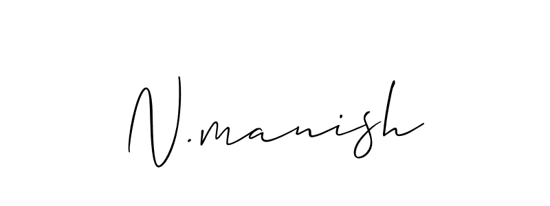 Similarly Allison_Script is the best handwritten signature design. Signature creator online .You can use it as an online autograph creator for name N.manish. N.manish signature style 2 images and pictures png