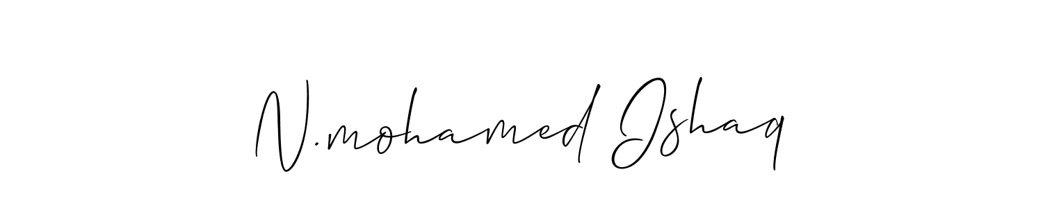 Make a short N.mohamed Ishaq signature style. Manage your documents anywhere anytime using Allison_Script. Create and add eSignatures, submit forms, share and send files easily. N.mohamed Ishaq signature style 2 images and pictures png