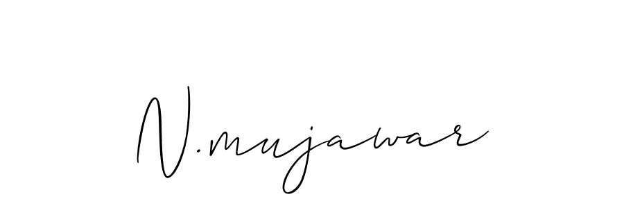 Use a signature maker to create a handwritten signature online. With this signature software, you can design (Allison_Script) your own signature for name N.mujawar. N.mujawar signature style 2 images and pictures png