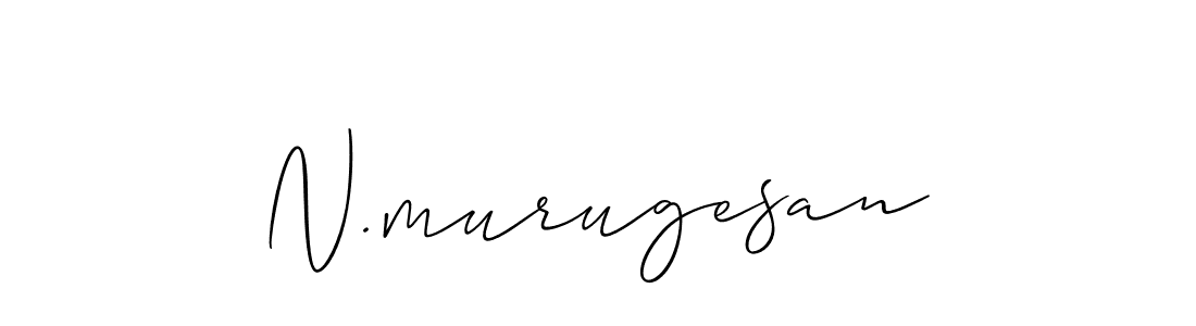 How to make N.murugesan signature? Allison_Script is a professional autograph style. Create handwritten signature for N.murugesan name. N.murugesan signature style 2 images and pictures png