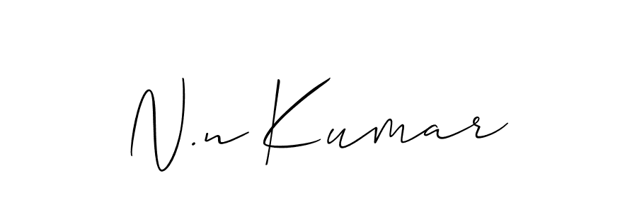 How to make N.n Kumar signature? Allison_Script is a professional autograph style. Create handwritten signature for N.n Kumar name. N.n Kumar signature style 2 images and pictures png