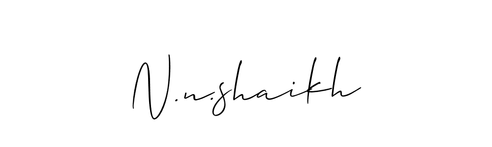 N.n.shaikh stylish signature style. Best Handwritten Sign (Allison_Script) for my name. Handwritten Signature Collection Ideas for my name N.n.shaikh. N.n.shaikh signature style 2 images and pictures png