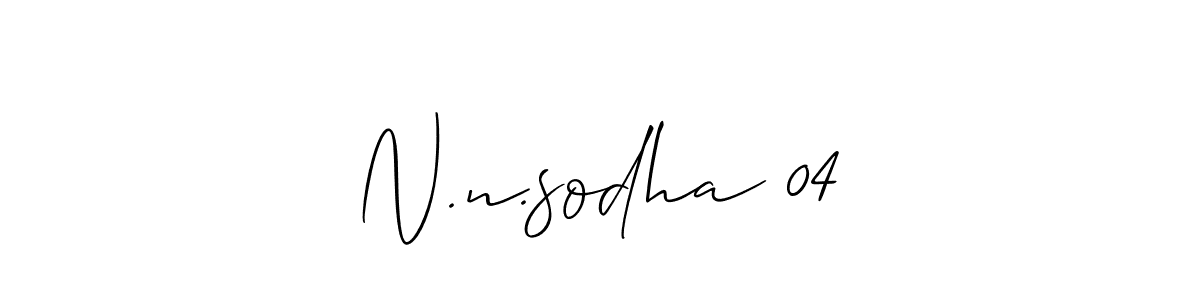 How to make N.n.sodha 04 name signature. Use Allison_Script style for creating short signs online. This is the latest handwritten sign. N.n.sodha 04 signature style 2 images and pictures png