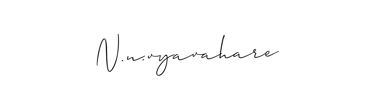 Also we have N.n.vyavahare name is the best signature style. Create professional handwritten signature collection using Allison_Script autograph style. N.n.vyavahare signature style 2 images and pictures png