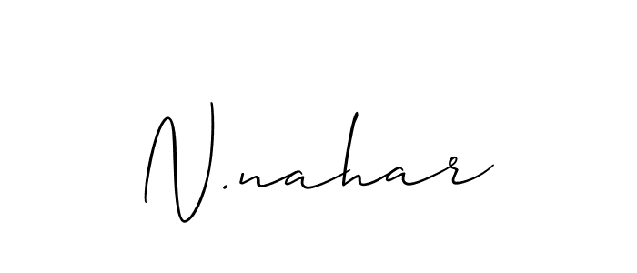 Best and Professional Signature Style for N.nahar. Allison_Script Best Signature Style Collection. N.nahar signature style 2 images and pictures png