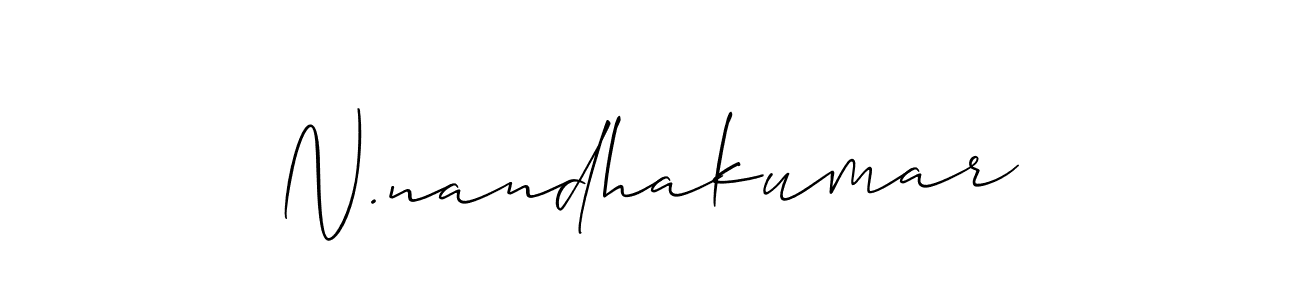 Also we have N.nandhakumar name is the best signature style. Create professional handwritten signature collection using Allison_Script autograph style. N.nandhakumar signature style 2 images and pictures png