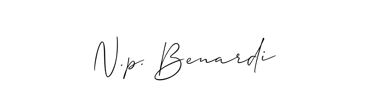 It looks lik you need a new signature style for name N.p. Benardi. Design unique handwritten (Allison_Script) signature with our free signature maker in just a few clicks. N.p. Benardi signature style 2 images and pictures png