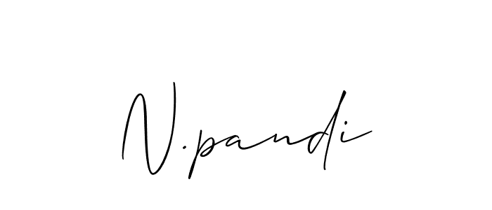 Design your own signature with our free online signature maker. With this signature software, you can create a handwritten (Allison_Script) signature for name N.pandi. N.pandi signature style 2 images and pictures png