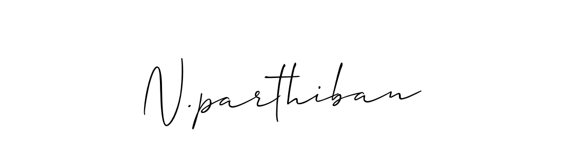 How to make N.parthiban signature? Allison_Script is a professional autograph style. Create handwritten signature for N.parthiban name. N.parthiban signature style 2 images and pictures png