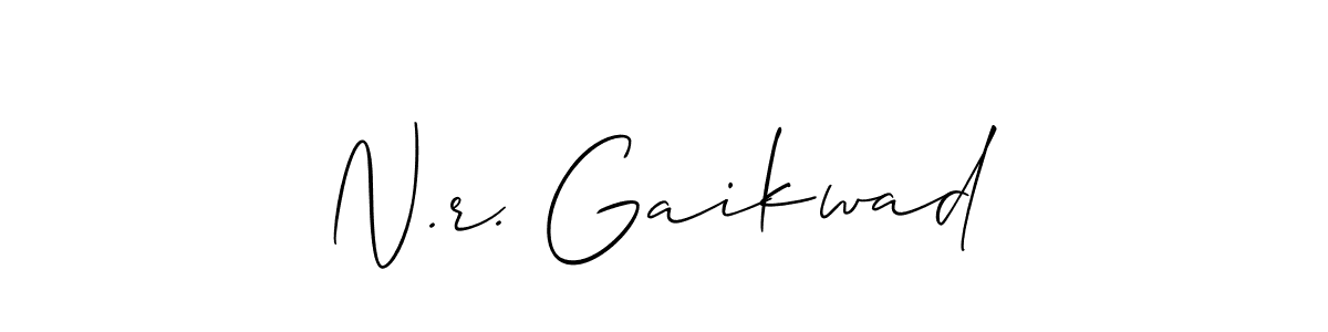 Also we have N.r. Gaikwad name is the best signature style. Create professional handwritten signature collection using Allison_Script autograph style. N.r. Gaikwad signature style 2 images and pictures png