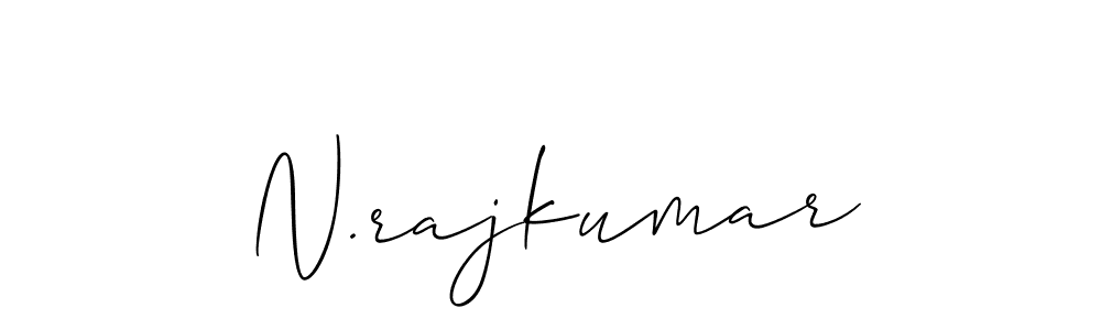The best way (Allison_Script) to make a short signature is to pick only two or three words in your name. The name N.rajkumar include a total of six letters. For converting this name. N.rajkumar signature style 2 images and pictures png