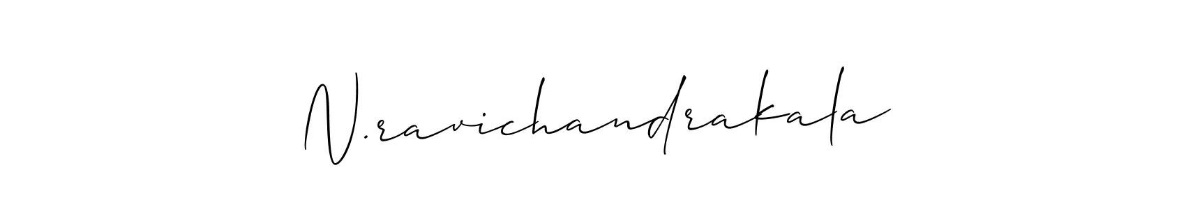 N.ravichandrakala stylish signature style. Best Handwritten Sign (Allison_Script) for my name. Handwritten Signature Collection Ideas for my name N.ravichandrakala. N.ravichandrakala signature style 2 images and pictures png
