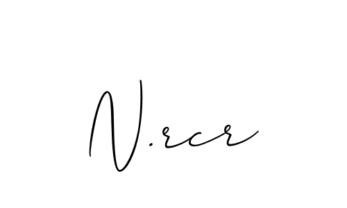 Also we have N.rcr name is the best signature style. Create professional handwritten signature collection using Allison_Script autograph style. N.rcr signature style 2 images and pictures png